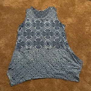 Blue patterned summer dress